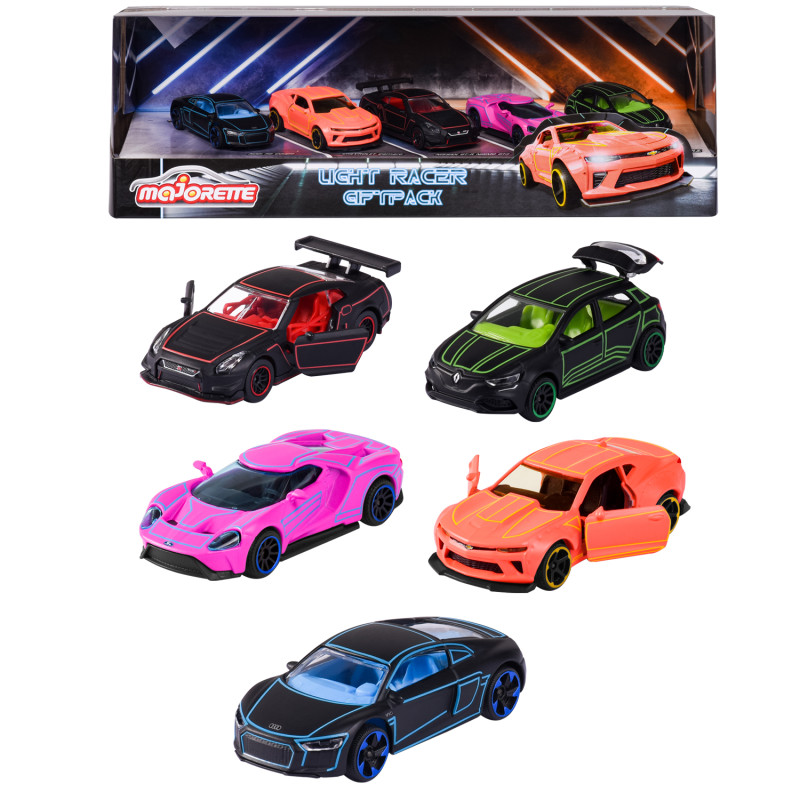 Produktbild för Light Racer 5-Pack Bilar Presentförpackning