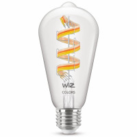 Miniatyr av produktbild för WiFi Smart LED E27 ST64 40W Filament Färg + Varm-kallvit 470lm