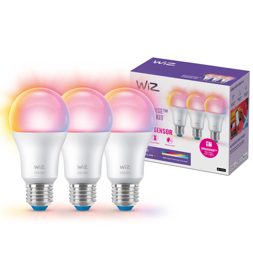 WiZ WiFi Smart LED E27 60W Färg + Varm-kallvit 3-pack