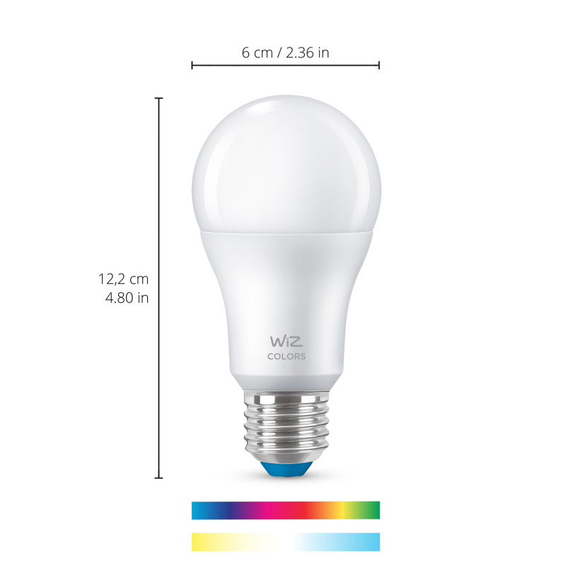 Produktbild för WiFi Smart LED E27 60W Färg + Varm-kallvit 3-pack
