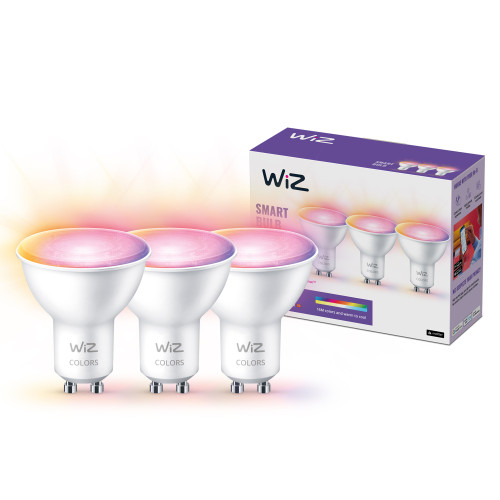 WiZ WiFi Smart LED GU10 50W Färg + Varm-kallvit 345 lm 3-pack
