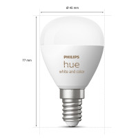 Produktbild för Hue White Color Ambiance E14 Klot 1-pack