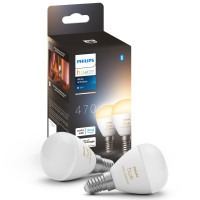 Produktbild för Hue White Ambiance E14 Klot 2-pack