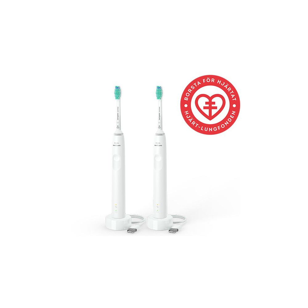 Produktbild för Philips 3000 series 3100 series HX3675/13 2x Sonisk eltandborste - Vit
