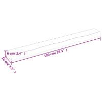 Produktbild för Hyllplan 100x10x6 cm obehandlad massiv ek