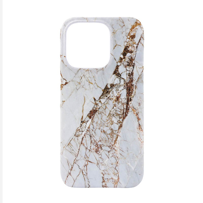 Produktbild för Backcover MagSerie iPhone 15 Pro White Rhino Marble
