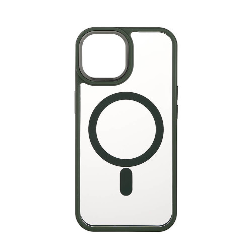 ONSALA Back Bumper Clear Case MagSerie iPhone 15 Clear Case Green Bumper