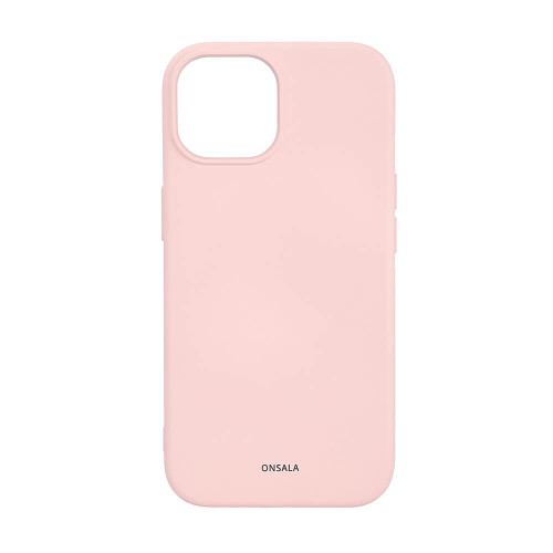 ONSALA Back Sil Touch Recycled MagSerie iPhone 15 Chalk Pink