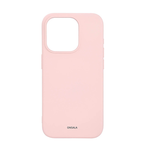 ONSALA Back Sil Touch Recycled MagSerie iPhone 15 Pro Chalk Pink