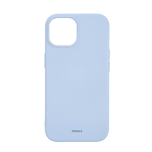ONSALA Back Sil Touch Recycled MagSerie iPhone 15 Light Blue