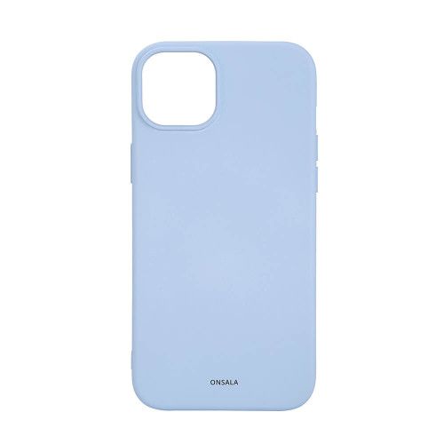 ONSALA Back Sil Touch Recycled MagSerie iPhone 15 Plus Light Blue