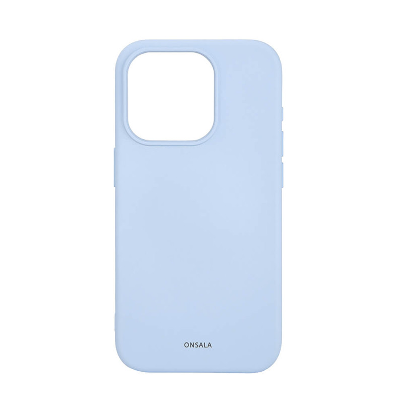 Produktbild för Back Sil Touch Recycled MagSerie iPhone 15 Pro Light Blue