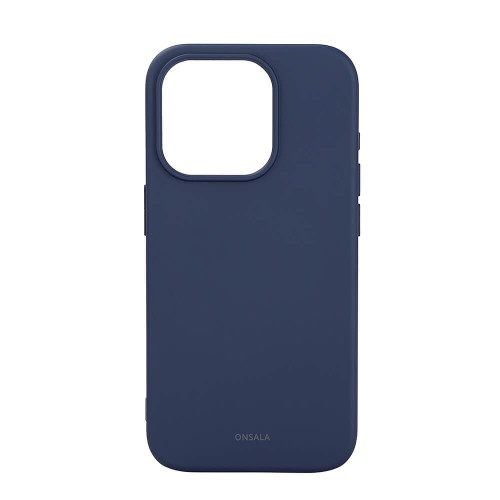 ONSALA Back Sil Touch Recycled MagSerie iPhone 15 Pro Dark Blue