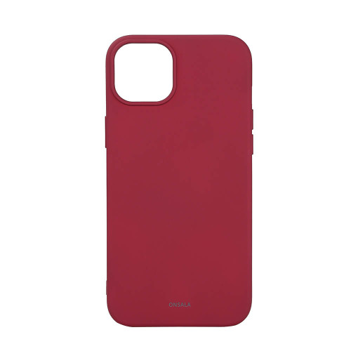 ONSALA Back Sil Touch Recycled MagSerie iPhone 15 Plus Deep Red