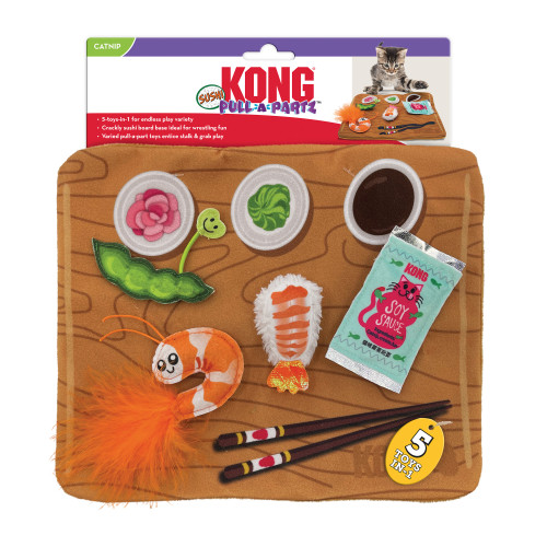 KONG Kattleksak Pull-a-Partz Sushi KONG 25x23x2 cm