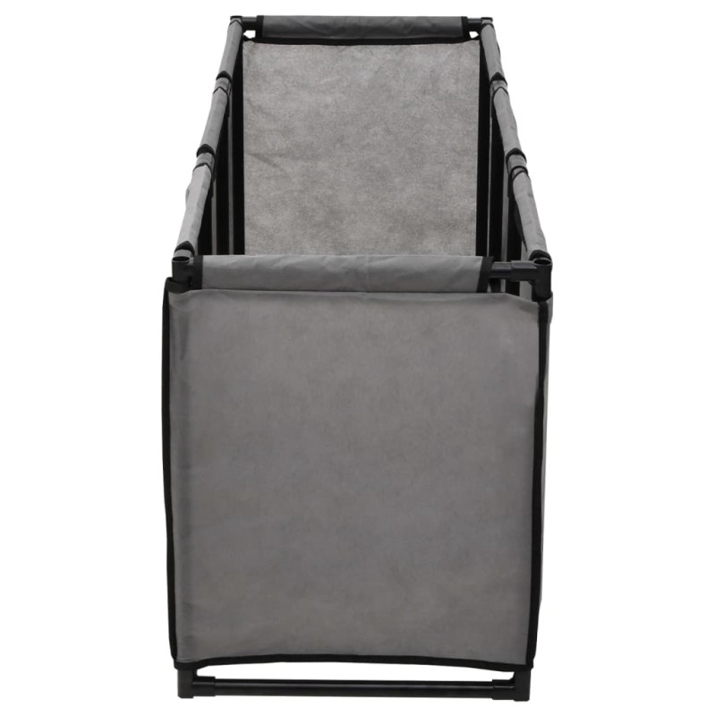 Produktbild för Förvaringslåda grå 105x34,5x45 cm tyg