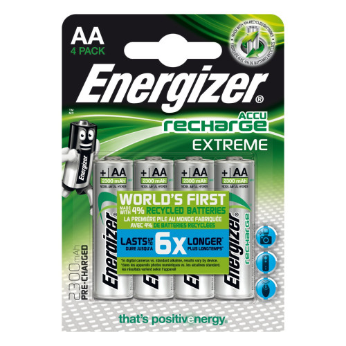 ENERGIZER Energizer Accu Recharge Extreme 2300 AA BP4 Laddningsbart batteri Nickel-metallhydrid (NiMH)
