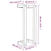 Produktbild för Handduksställ 23x18x60 cm massiv furu