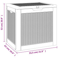 Produktbild för Dynbox svart 55,5x43x53 cm polypropen