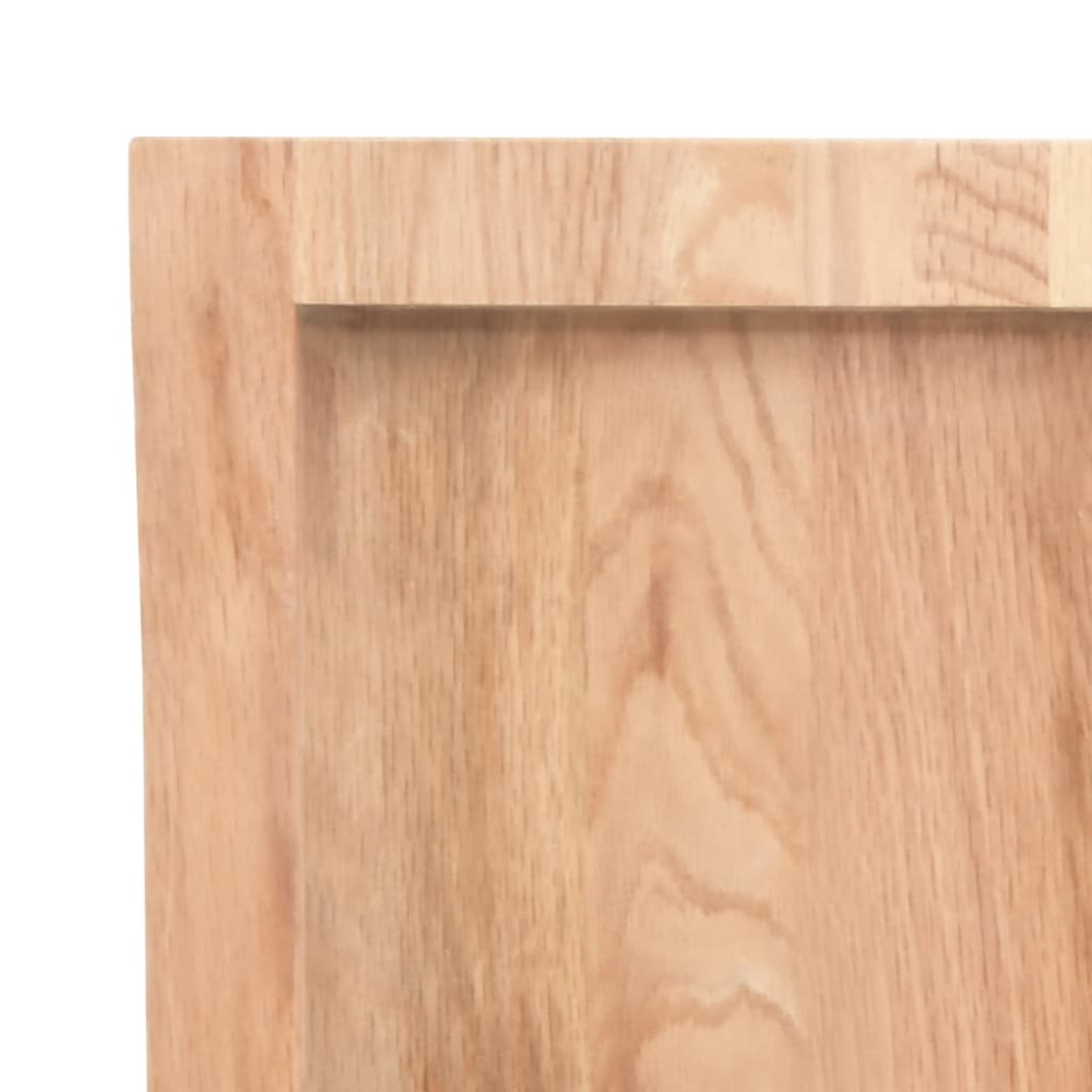 Produktbild för Vägghylla ljusbrun 100x40x(2-4) cm behandlad massiv ek