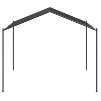 Produktbild för Paviljong antracit 4x4 m stål och tyg