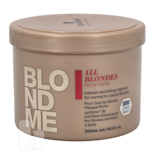 Schwarzkopf Schwarzkopf Blond Me All Blondes Rich Mask 500 ml Dam