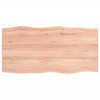 Produktbild för Bordsskiva ljusbrun 80x40x(2-4) cm massivt trä levande kant