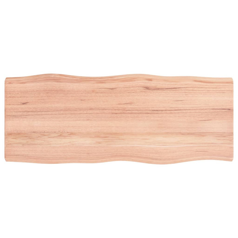 Produktbild för Bordsskiva ljusbrun 100x40x(2-4)cm massivt trä levande kant
