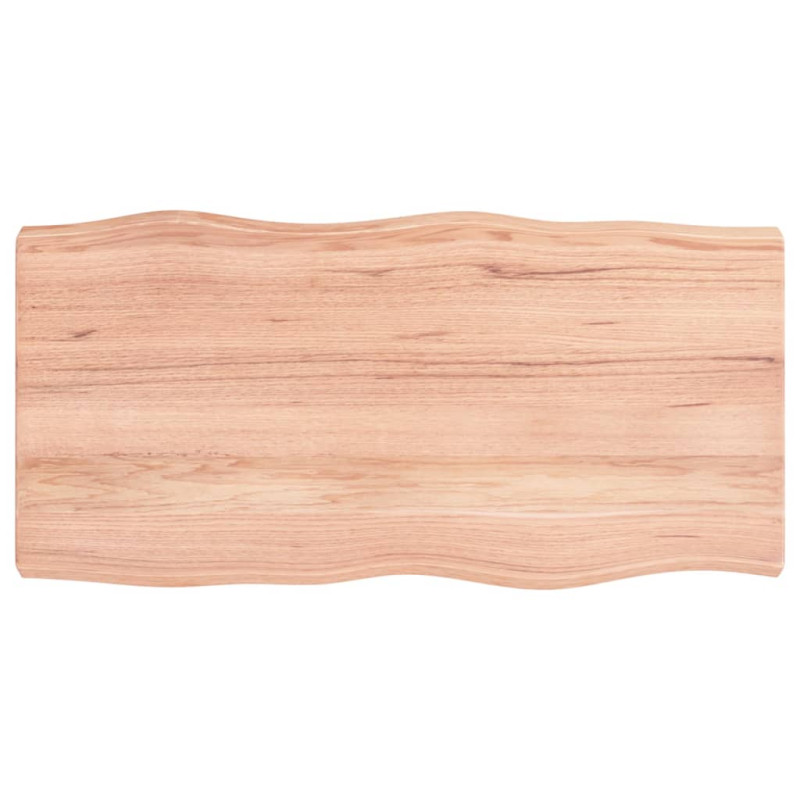 Produktbild för Bordsskiva ljusbrun 80x40x(2-6) cm massivt trä levande kant