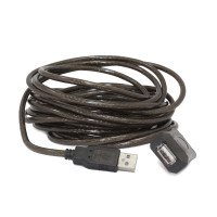 Miniatyr av produktbild för Gembird USB A/USB A M/F 10m USB-kablar USB 2.0 Svart