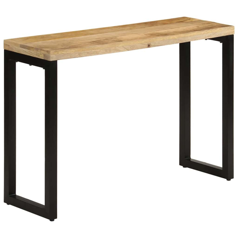 Produktbild för Avlastningsbord 110x35x76 cm massivt grovt mangoträ