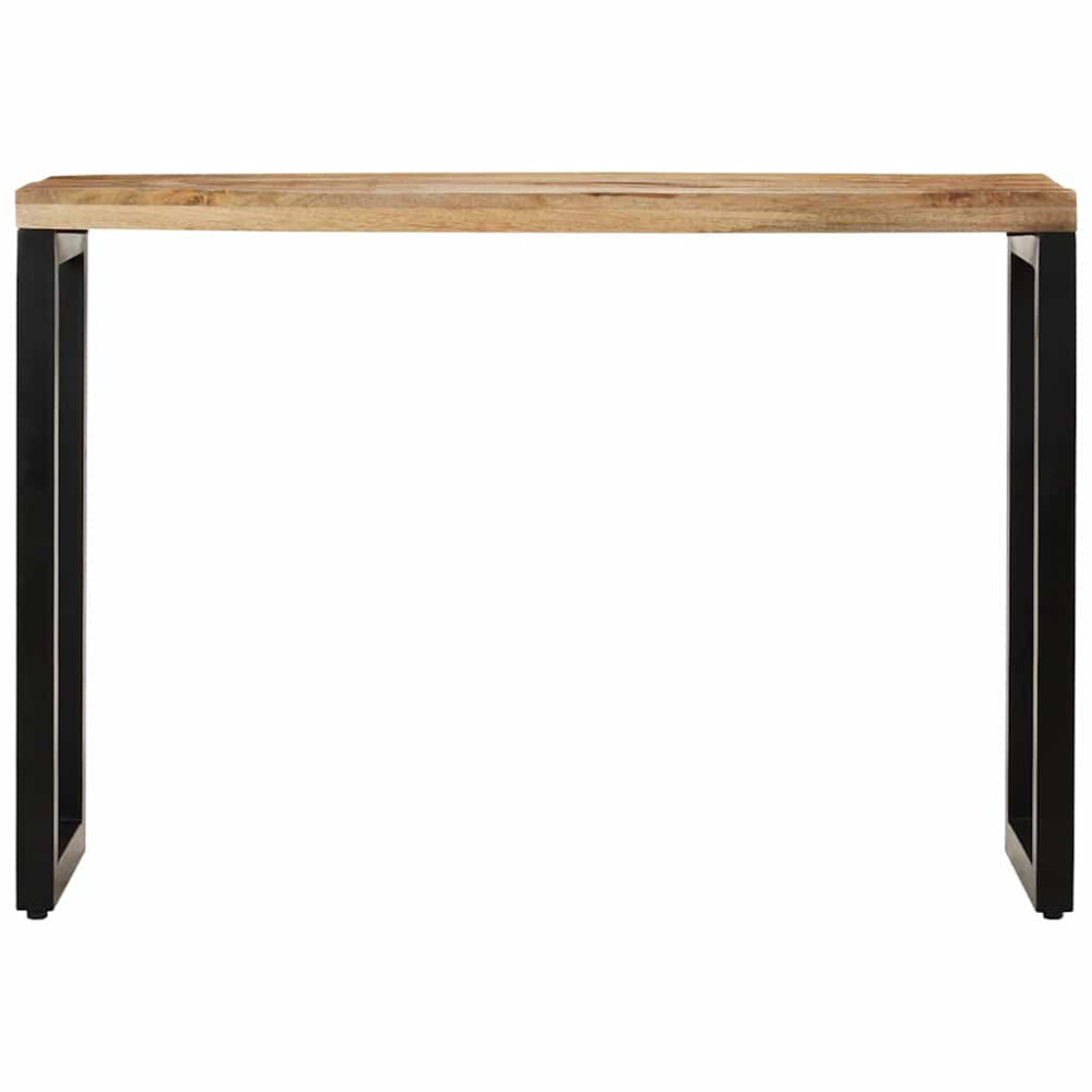 Produktbild för Avlastningsbord 110x35x76 cm massivt grovt mangoträ