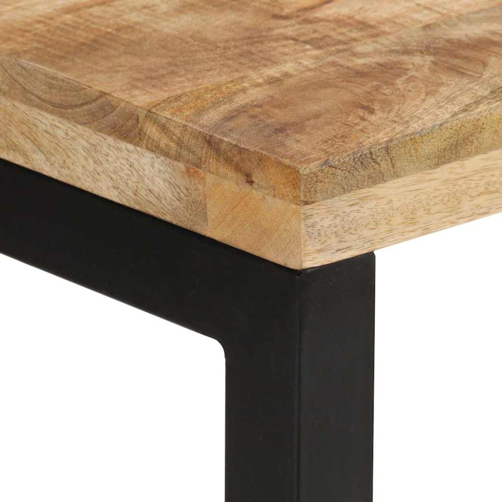 Produktbild för Avlastningsbord 110x35x76 cm massivt grovt mangoträ