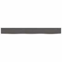 Produktbild för Vägghylla mörkbrun 100x10x4 cm behandlad massiv ek