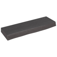 Produktbild för Vägghylla mörkbrun 60x20x6 cm behandlad massiv ek