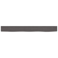 Produktbild för Vägghylla mörkbrun 100x10x6 cm behandlad massiv ek
