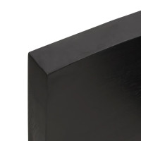 Produktbild för Vägghylla mörkbrun 100x40x(2-6) cm behandlad massiv ek