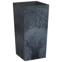 Produktbild för Blomkruka avtagbar insida antracit 21/49 L PP betonglook
