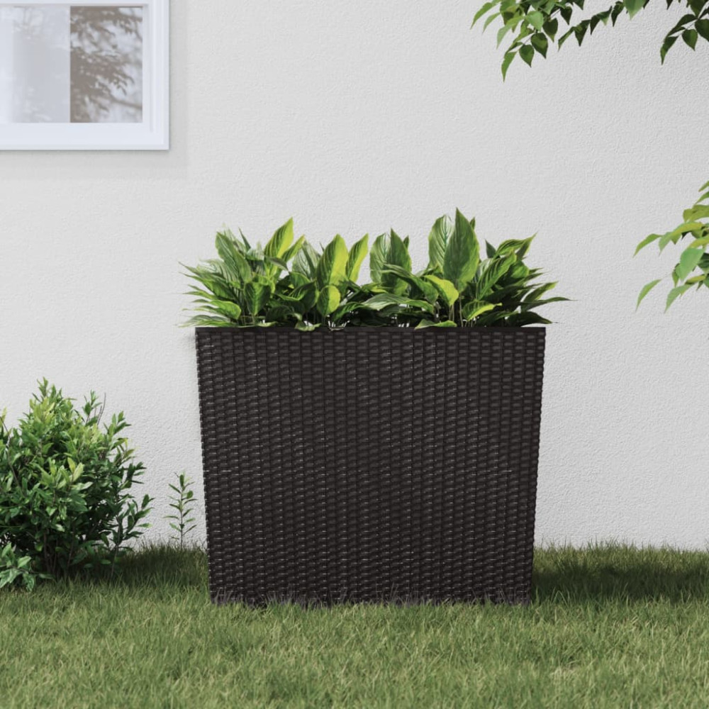 Produktbild för Blomkruka med avtagbar insida brun 12/44 L PP-rotting