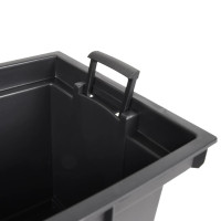 Produktbild för Blomkruka med avtagbar insida brun 12/44 L PP-rotting