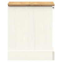 Produktbild för Sängbord VIGO vit 42x35x42 cm massiv furu