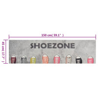 Produktbild för Köksmatta maskintvättbar shoezone 45x150 cm sammet