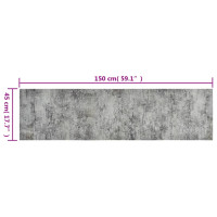 Produktbild för Köksmatta maskintvättbar betong 45x150 cm sammet