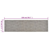 Produktbild för Köksmatta maskintvättbar romb 45x150 cm sammet