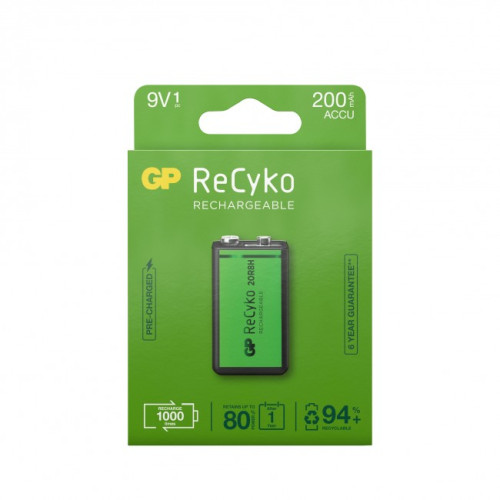 GP Batteries GP Batteries ReCyko Laddningsbart batteri 9V Nickel-metallhydrid (NiMH)