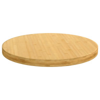 Produktbild för Bordsskiva Ø60x4 cm bambu