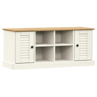 Produktbild för Skobänk VIGO vit 106x35x45 cm massiv furu