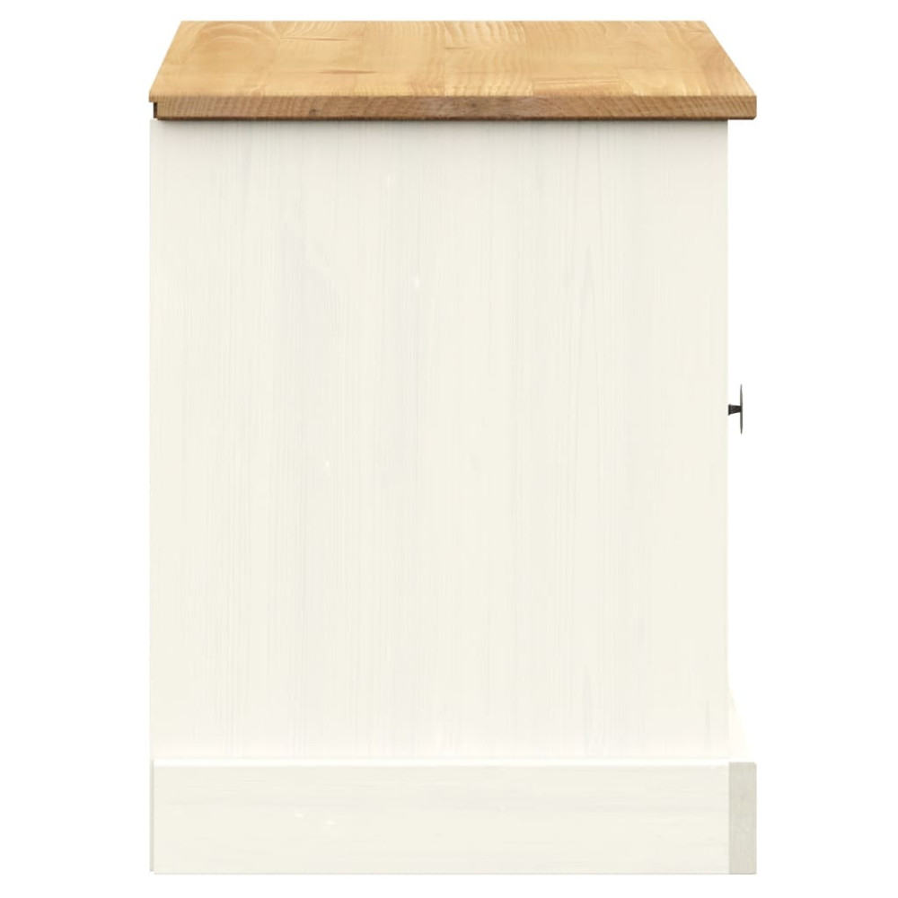 Produktbild för Skobänk VIGO vit 106x35x45 cm massiv furu