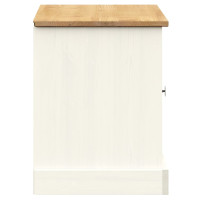 Produktbild för Skobänk VIGO vit 106x35x45 cm massiv furu