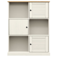 Produktbild för Bokhylla VIGO vit 90x35x114,5 cm massiv furu